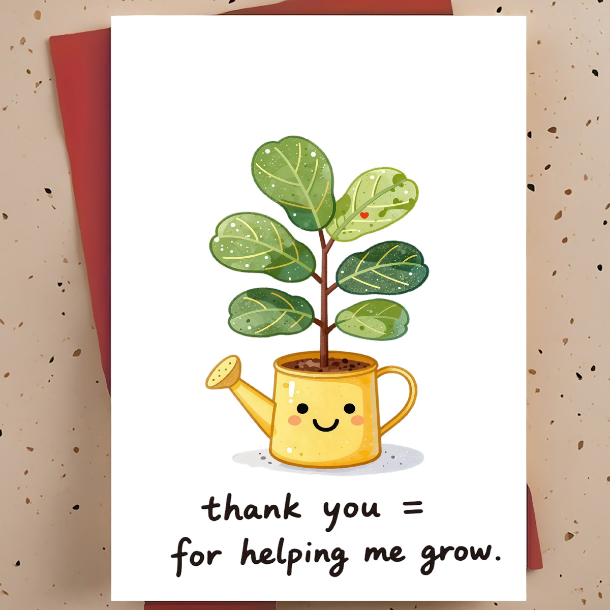 Plant Parent - การ์ดขอบคุณแสนหวานและอบอุ่น 1 ใบสำหรับครู ผู้ให้คำปรึกษา และผู้ปกครอง -