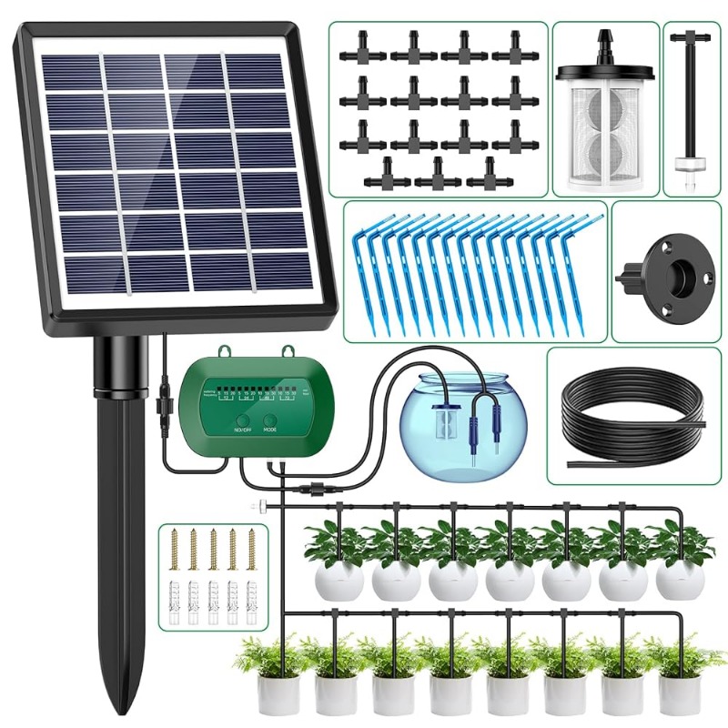 Plant Parent - พลังงานแสงอาทิตย์อัจฉริยะชลประทานชุด 6V 2W ในตัว 1800mAh แบตเตอรี่ชลประทานสําหรับกระถางต้นไม้