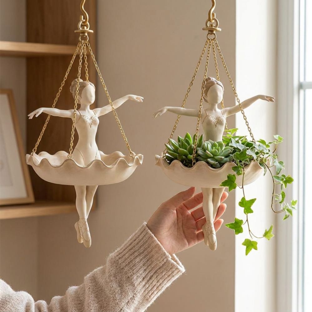 กระถางแขวนรูปนักบัลเลต์เรซิ่น  - Plant Parent บทวิจารณ์และราคา